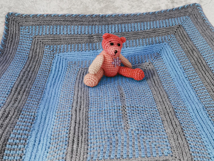 Häkelanleitung Kuscheldecke // Babydecke Lana