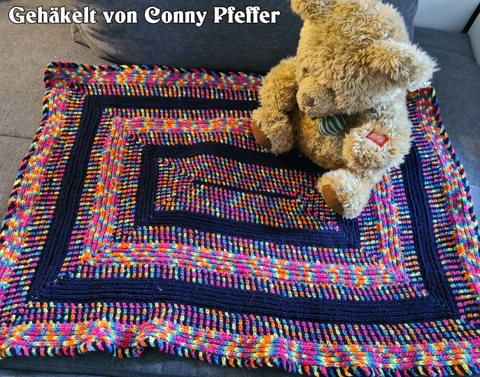 Häkelanleitung Kuscheldecke // Babydecke Lana