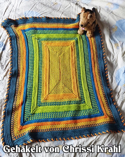 Häkelanleitung Kuscheldecke // Babydecke Lana