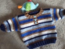 Strickanleitung Baby Pulli ohne Seitennaht Größe 56/62!