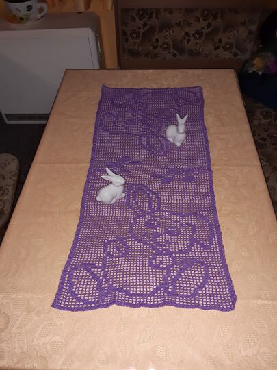 Tischläufer Häschen "Schlappohr" Häkelanleitung