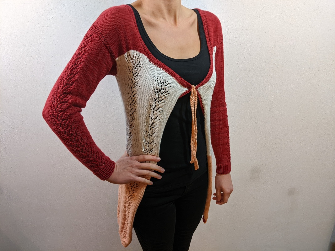 Strickanleitung Cardigan dreifarbig