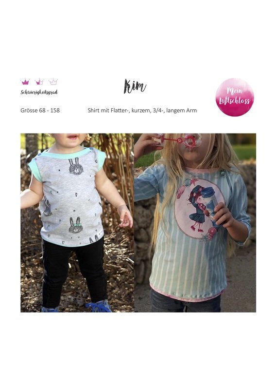 Schnittmuster Nähanleitung Shirt Kim Gr. 68-158