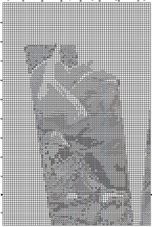 Flower V Alphabet Monogram 1 Cross Stitch Pattern PDF