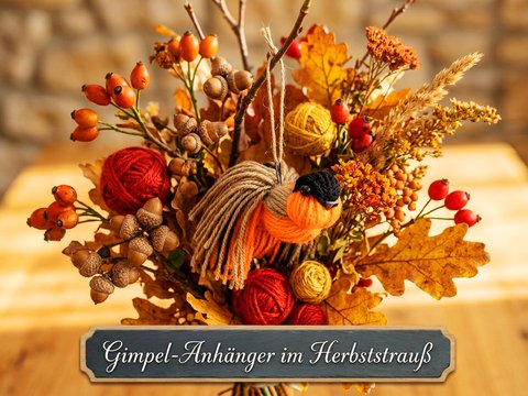 Bastelanleitung: Niedlicher Gimpel / Dompfaff (Wollvogel) schnell & einfach