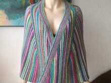 Strickanleitung Cape " Gartenparty " Größe 36 - 40 ( 42 - 46)