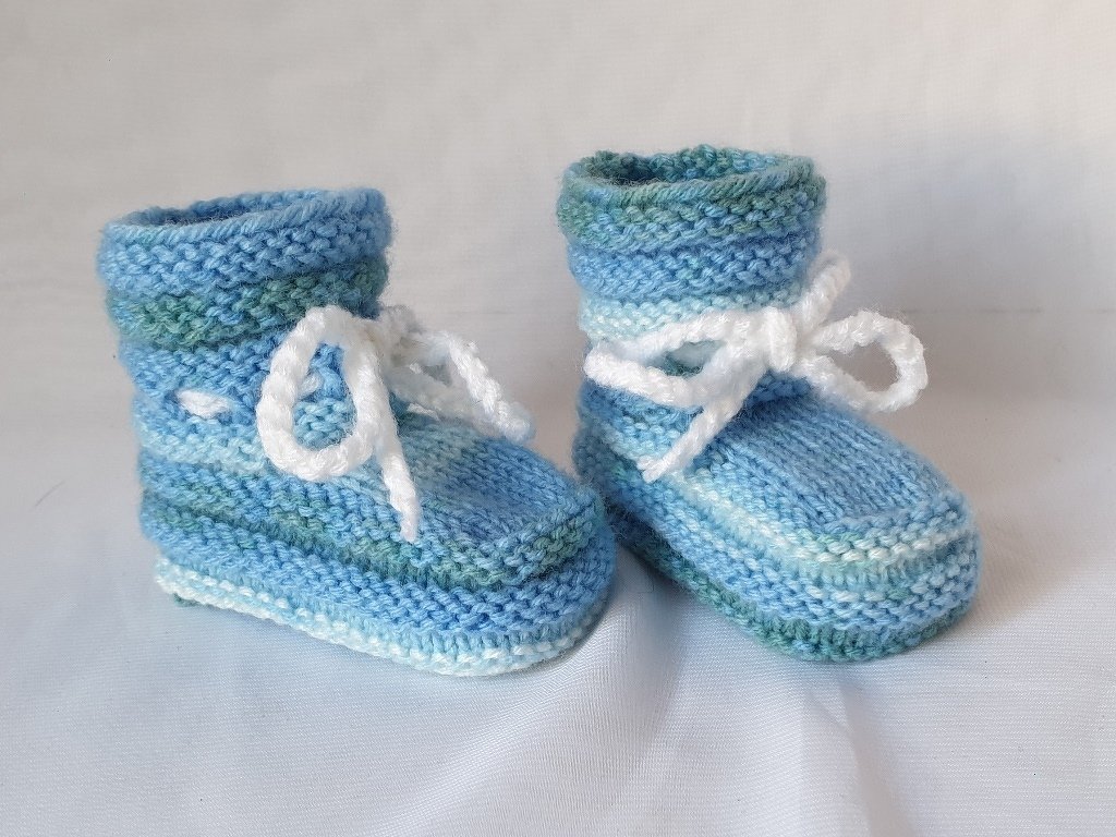Strickanleitung Baby-Schuhe, Babyschuhe, Booties, Sohlenlänge ca. 10 cm