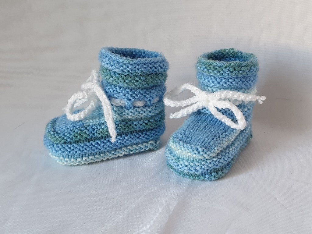 Strickanleitung Baby-Schuhe, Babyschuhe, Booties, Sohlenlänge ca. 10 cm - Bild 2