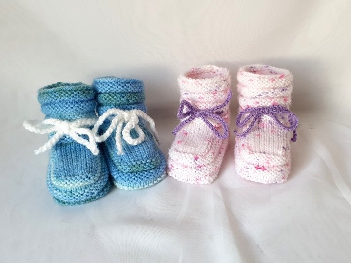 Strickanleitung Baby-Schuhe, Babyschuhe,  Sohlenlänge ca. 10 cm  #286