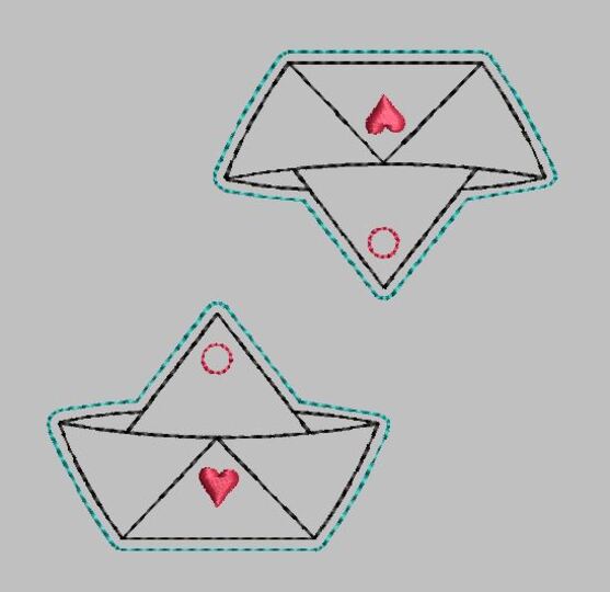 ITH Stickdatei Schlüsselanhänger Schiffchen