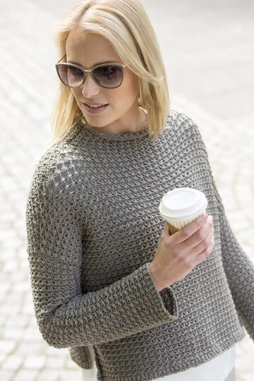 Strickanleitung: OVERSIZE-PULLI MIT STEHKRAGEN