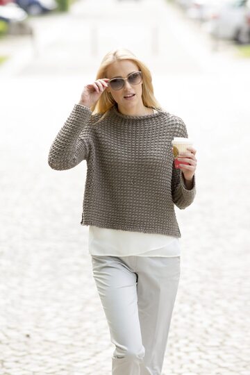 Strickanleitung: OVERSIZE-PULLI MIT STEHKRAGEN