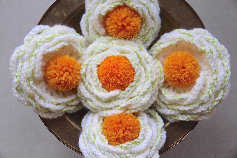 Häkel Anleitung Blume Dottergelb