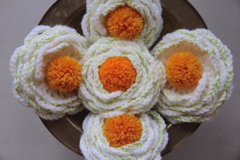 Häkel Anleitung Blume Dottergelb