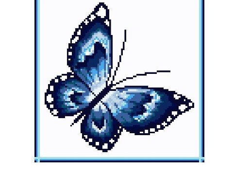 Häkelmuster * MORPHO - SCHMETTERLING * Grafik für FM Decke