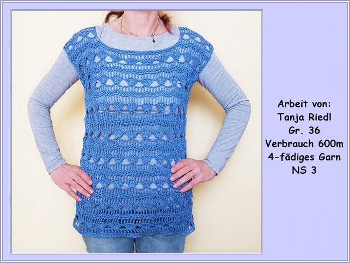 Häkelanleitung Netzshirt/ Sommershirt "Sara" - alle Größen