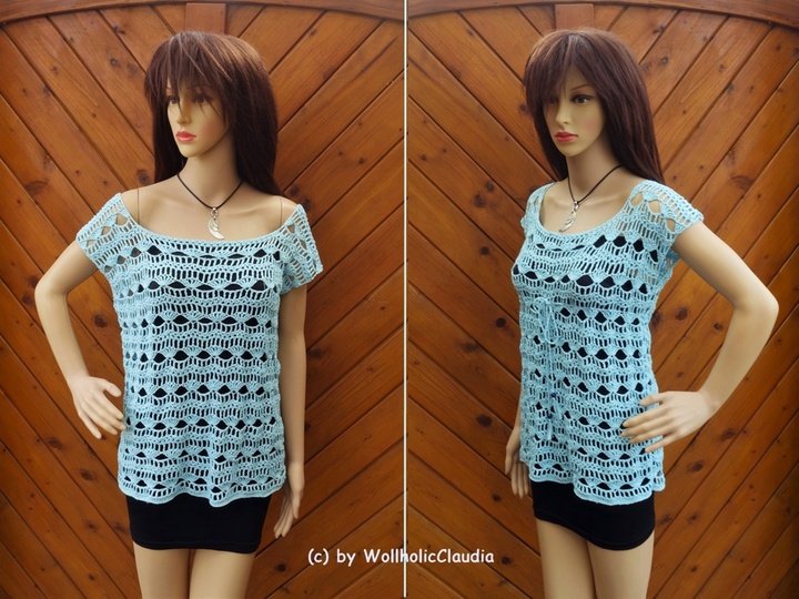 Häkelanleitung Netzshirt/ Sommershirt "Sara" - alle Größen