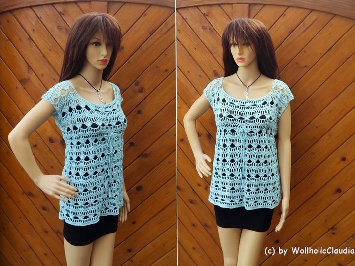 Häkelanleitung Netzshirt/ Sommershirt "Sara" - alle Größen