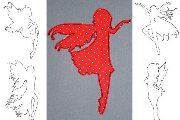 Fee Elfe Doodle Stickdatei 10 Motive in 6 Größen