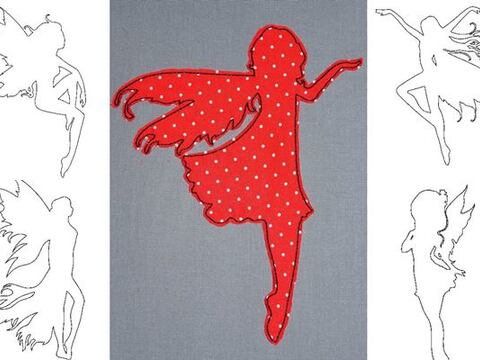 Fee Elfe Doodle Stickdatei 10 Motive in 6 Größen