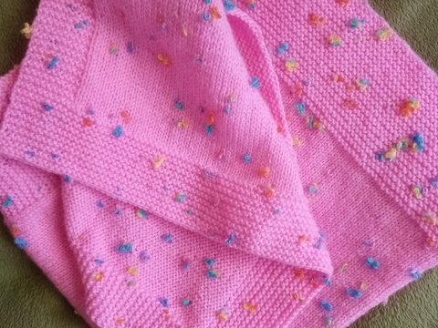 Strickanleitung Babydecke  80x80cm + Puppendecke 50x50 cm