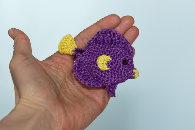 Crochet Pattern of Blub the Purple Tang
