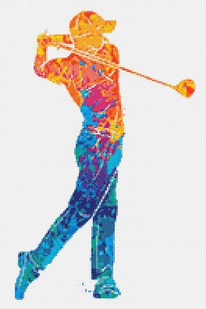 Golf 1 Cross Stitch Pattern PDF