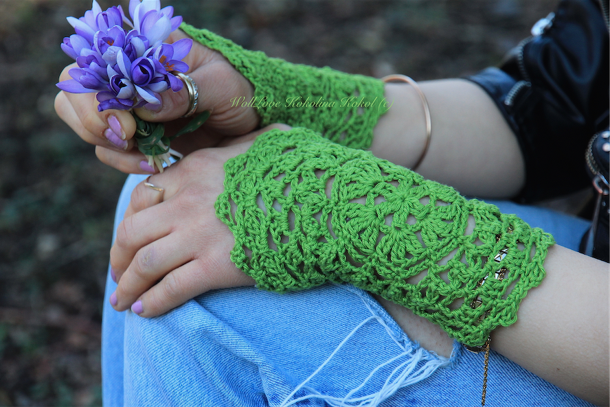 Häkelanleitung Stulpe Handtörtchen - Bild 4