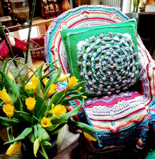 Häkelanleitung Kissen "Rosenkavalier"