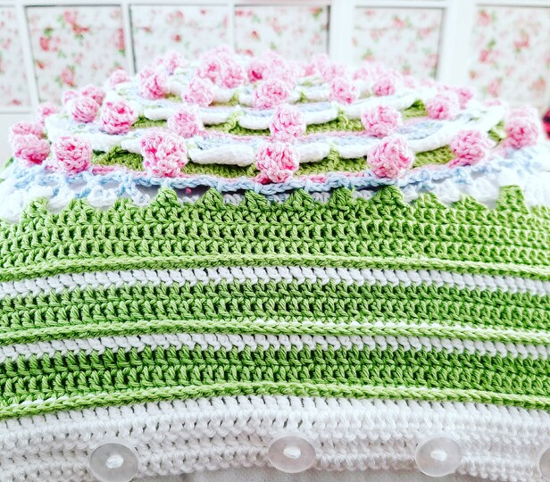 Häkelanleitung Kissen "Rosenkavalier"