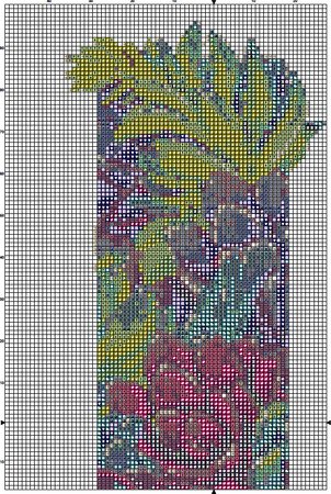 Succulent I Alphabet Letter Monogram Cross Stitch Pattern PDF