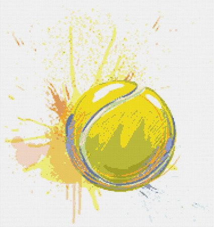 Tennis Ball 1 Cross Stitch Pattern PDF