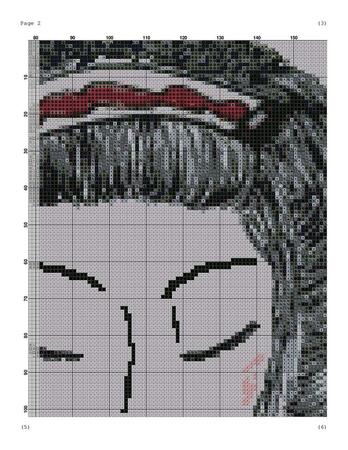 Geisha cross stitch pattern