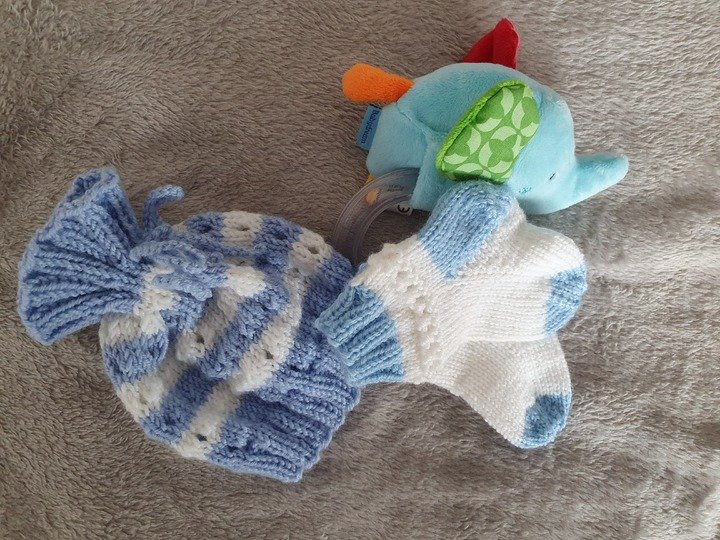 Strickanleitung Baby Set Jacke, Mütze, Socken Größe 56/62!