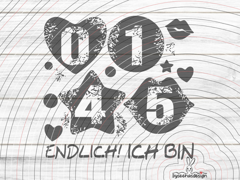 Zahlen Set 1 4 5 0 Plotterdatei SVG DXF