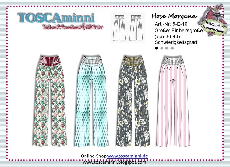 Marlene Hose Morgana Gr. 36-44 Schnittmuster