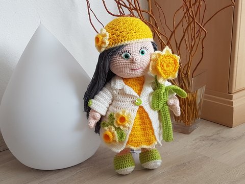 Häkelanleitung, Noemi das Narzissen Mädchen
