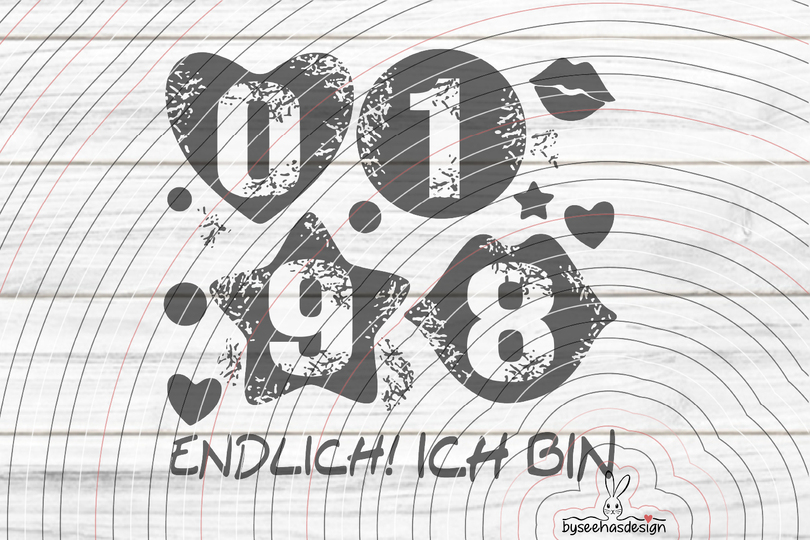 Zahlen Set Plotterdatei 1 8 9 0 SVG DXF