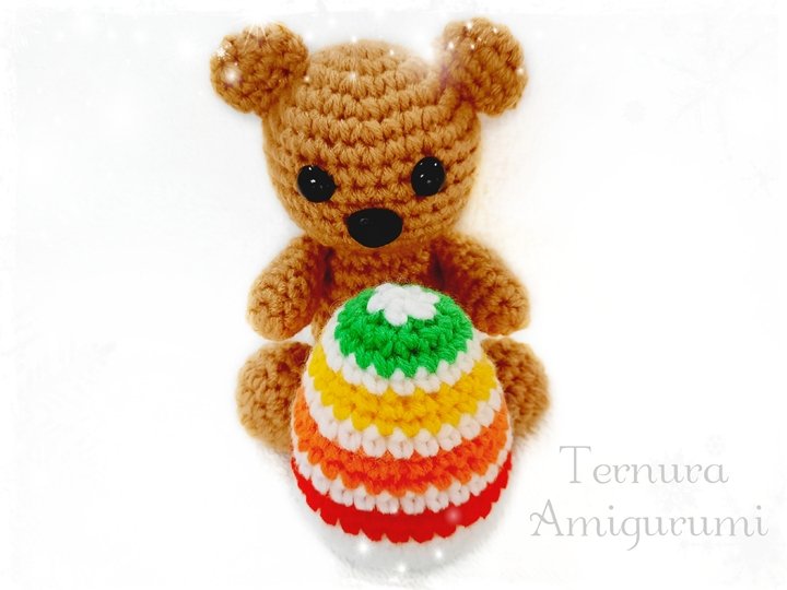 Häkelanleitung Bär mit Ei Ternura Amigurumi English Deutsch Dutch
