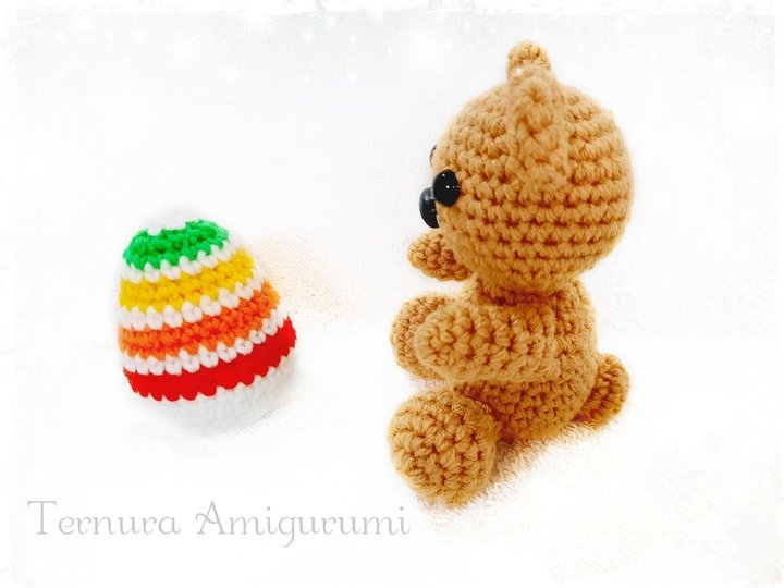 Häkelanleitung Bär mit Ei Ternura Amigurumi English Deutsch Dutch