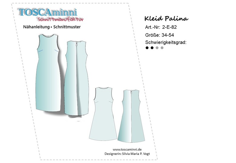 Etuikleid Palina Gr. 34-46 Schnittmuster