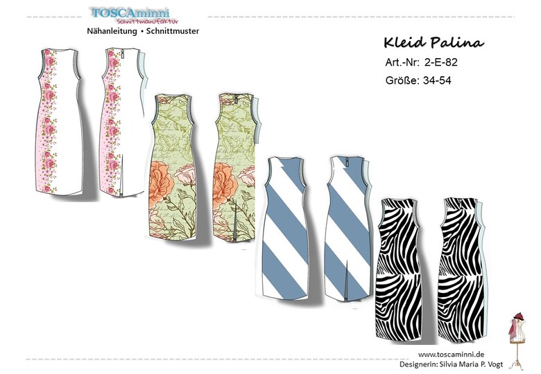 Etuikleid Palina Gr. 34-46 Schnittmuster