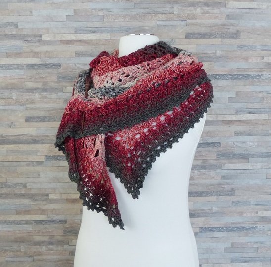 Shining Eyes Crochet Pattern for a Triangle Shawl: Charity "Hidden Angels"