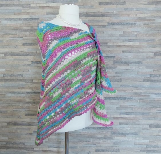Shining Eyes Crochet Pattern for a Triangle Shawl: Charity "Hidden Angels"