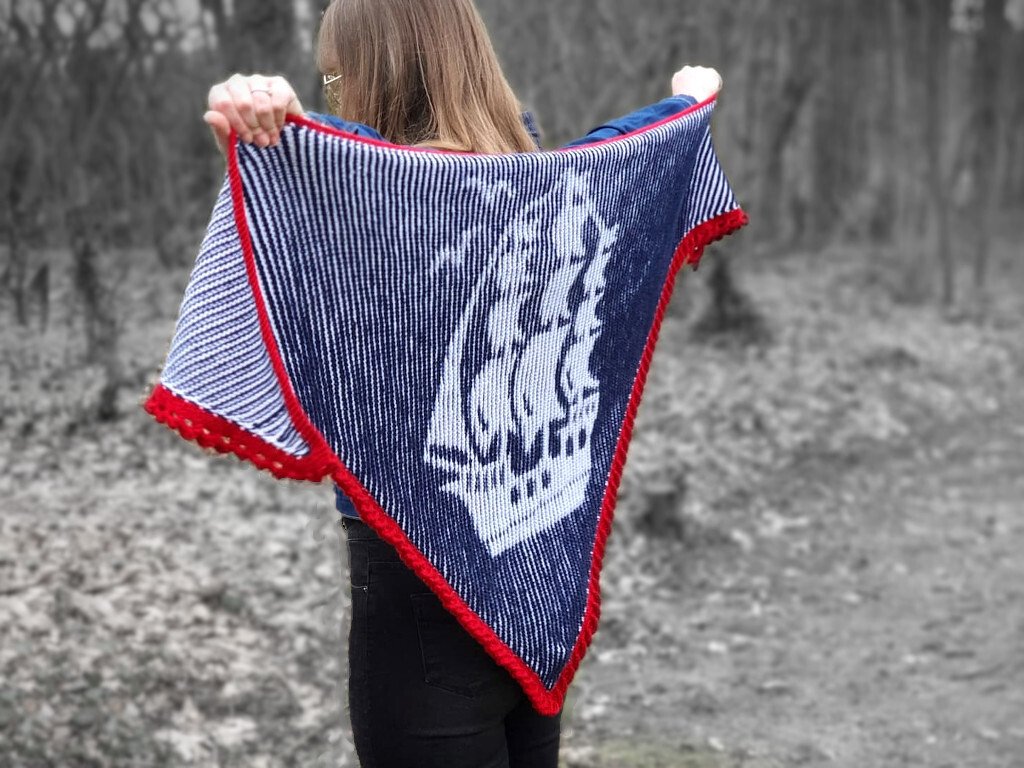 Tuch Dreimaster Illusionsstricken