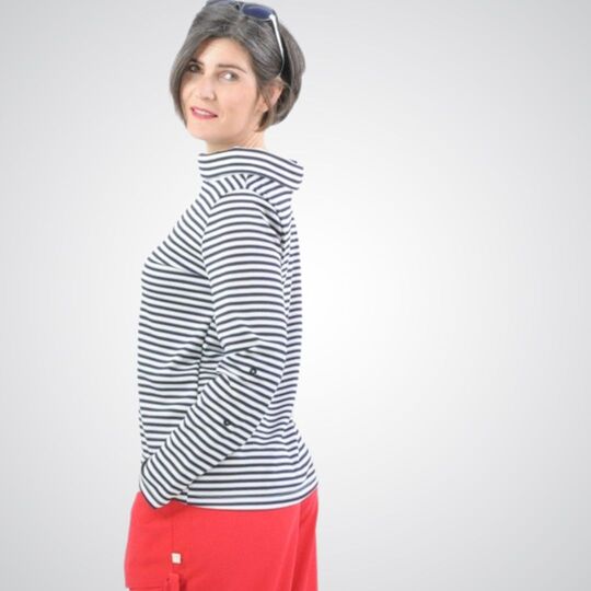 Long sleeve shirt Lisette size 34-46 sewing pattern