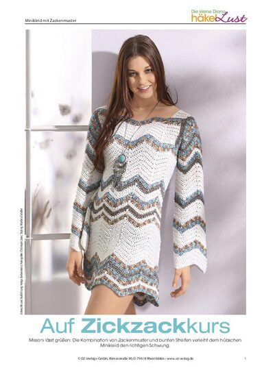 Häkelanleitung: MINIKLEID MIT ZACKENMUSTER