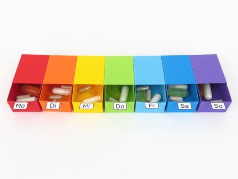 Pillen-Schubladenboxen – Bastelanleitung und Vorlagen