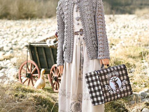 Häkelanleitung: TWEEDJACKE IN NATUR