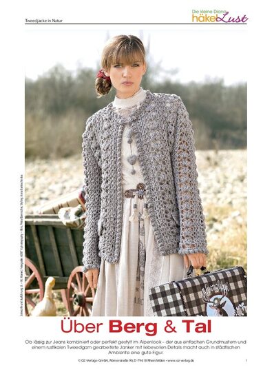 Häkelanleitung: TWEEDJACKE IN NATUR